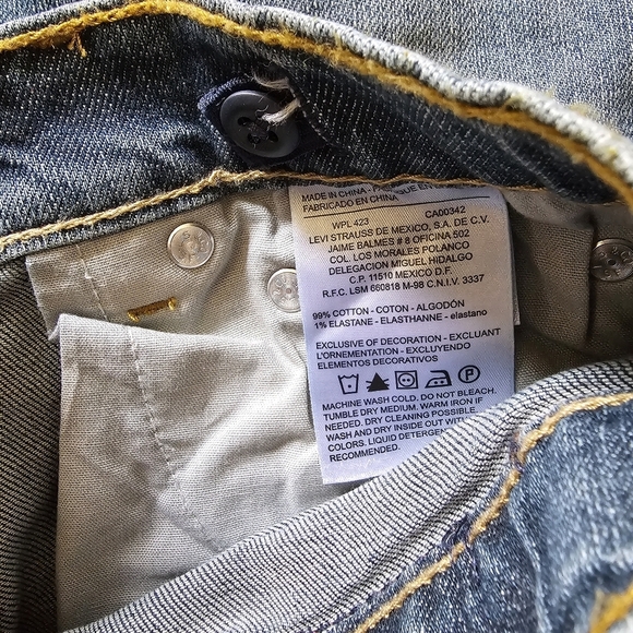 Levi Strauss Straight Leg Classic Blue Denim Jeans Size Boy's 8 NEW with TAGS - Picture 10 of 10
